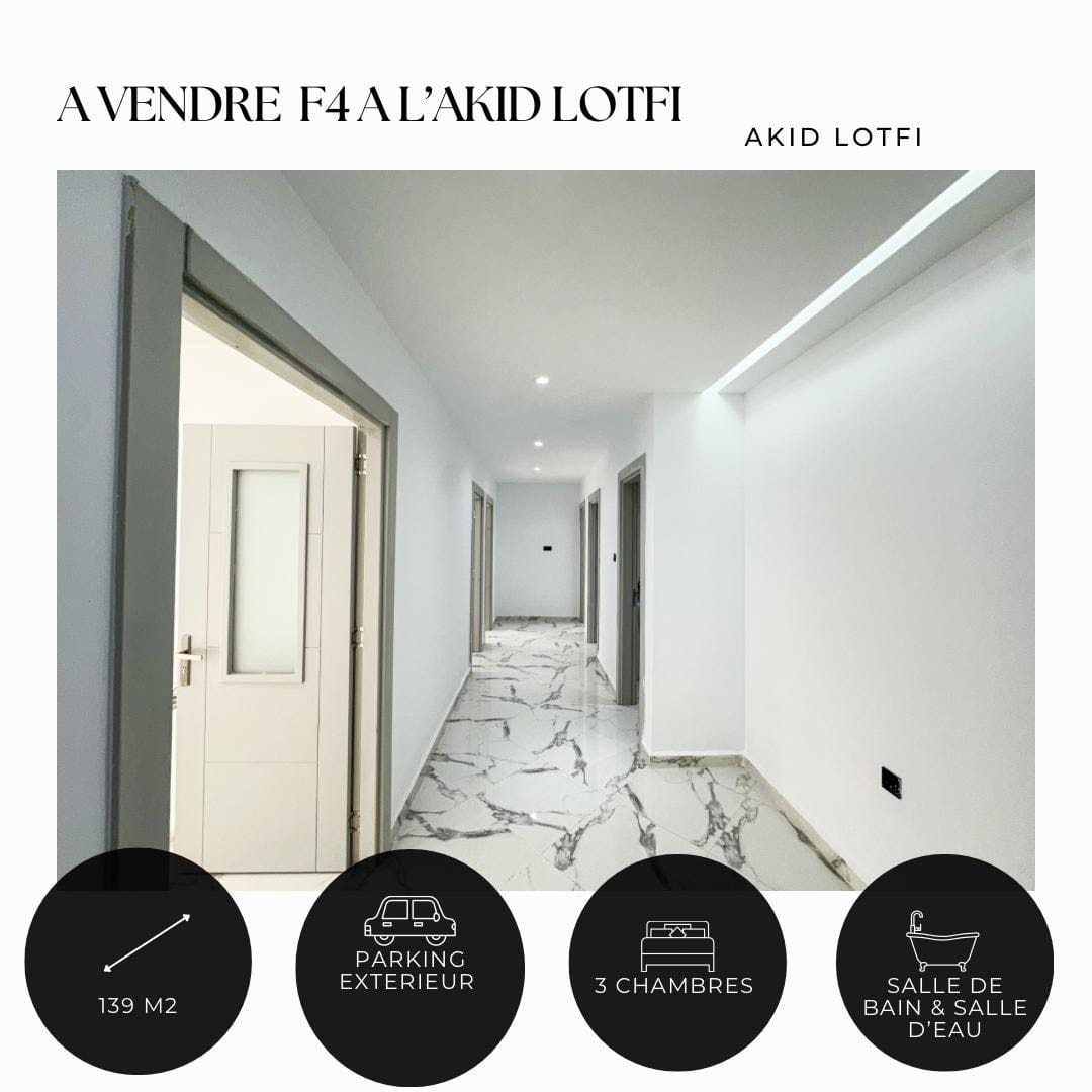 Appartement F4 – Akid Lotfi, Oran