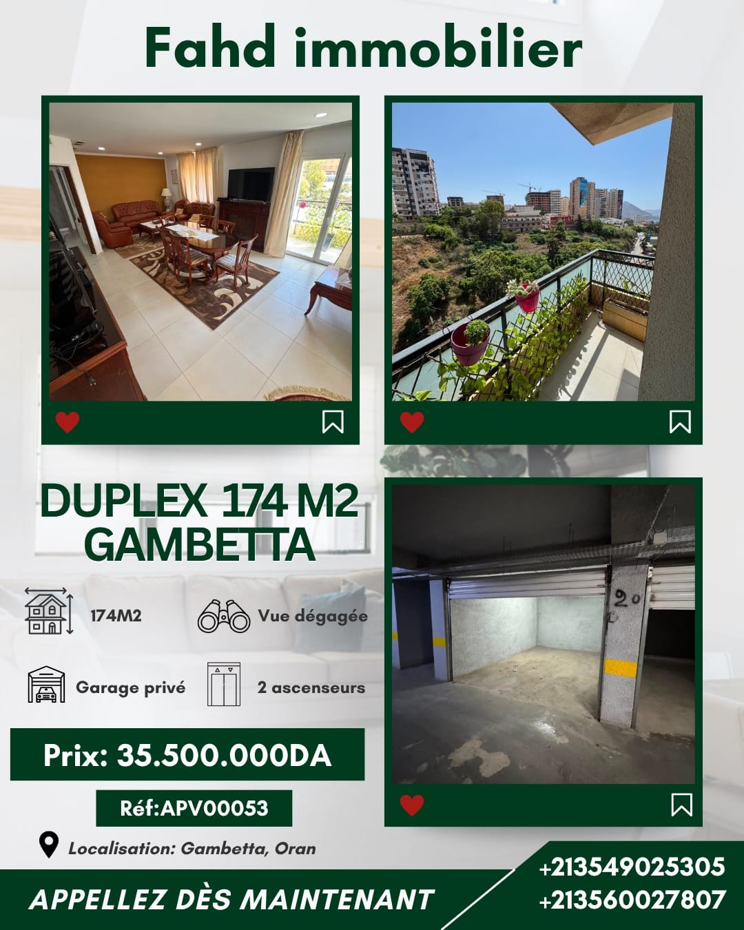 Appartement F6 – Gambetta, Oran